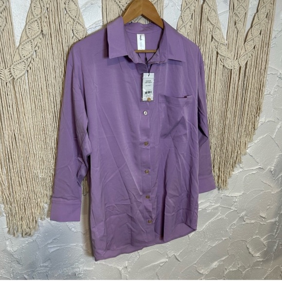 10 NWT Smash + Tess Diversion Dress pockets violet oversized Women’s size small - Picture 4 of 10